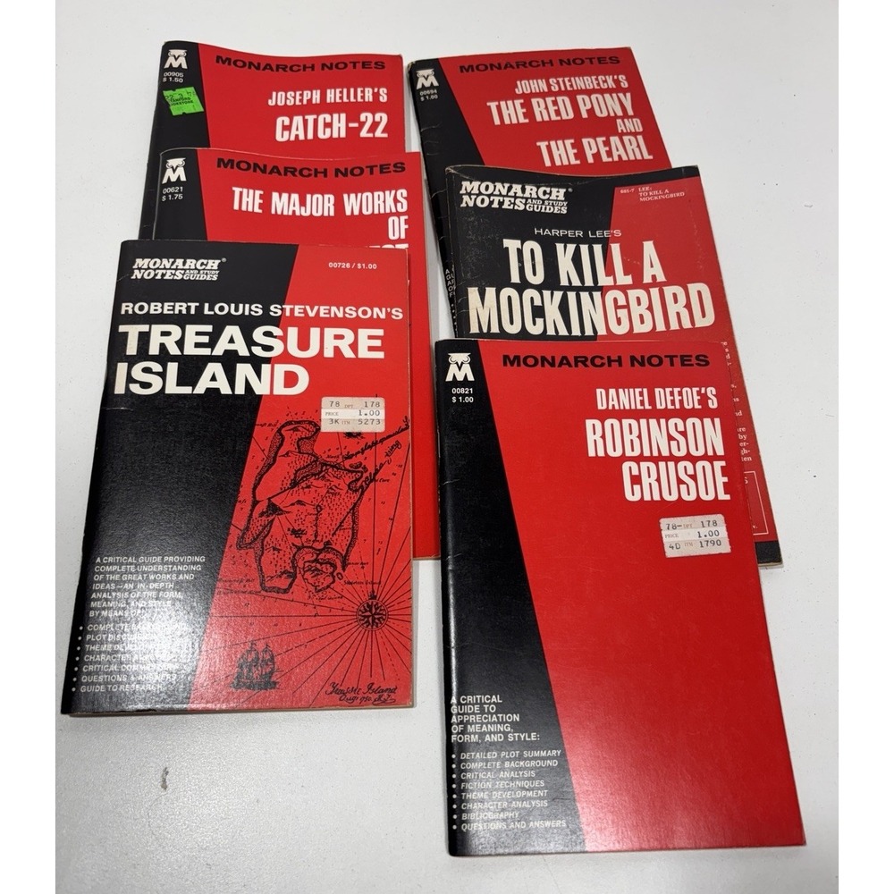 Monarch Review Study Guides Lot Of 6